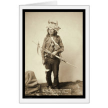 Wenig, tragender Horn-Kopfschmuck Sd 1890 Grußkarten