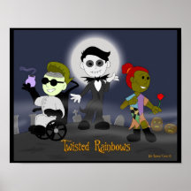 Wenige Regenbogen-Comicen: Verdrehte Regenbogen Plakate