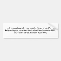 …, wenn Sie mit Ihrem Mund bekennen, "Jesus ist Lo Auto Sticker