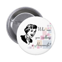 Wer sind Sie eine Hausfrau anrufend? Button