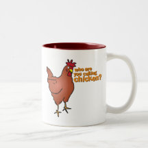 Wer sind Sie Huhn nennend? ROT Tee Tassen