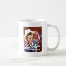 Werden eine Krankenschwester, die Ihr Land Sie ben Kaffee Haferl