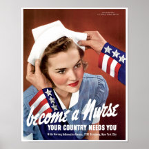 Werden eine Krankenschwester Posterdruck