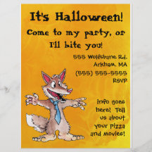 Werewolf-Halloween-Party-Einladungs-Flyer