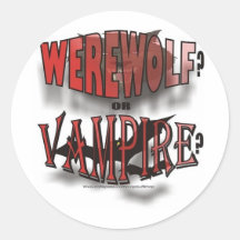 WEREWOLF ODER VAMPIR STICKERS