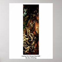 Werfen das verdammte in Hölle. Durch Hans Memling Posterdruck