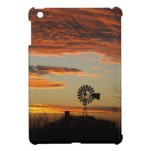 Western-Windmühlen-Sonnenuntergang