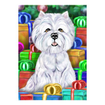 Westie Weihnachtsoffene Geschenke Ankündigungskarten