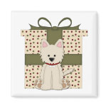 Westie Westhochland-weißes Terrier-Weihnachten magnete