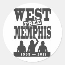 Westmemphis drei runder aufkleber
