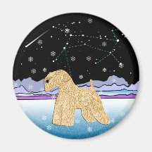 WHEATEN TERRIER:  GÜNSTIGES ZEICHEN KÜHLSCHRANKMAGNETE