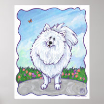 White Pomeranian Print