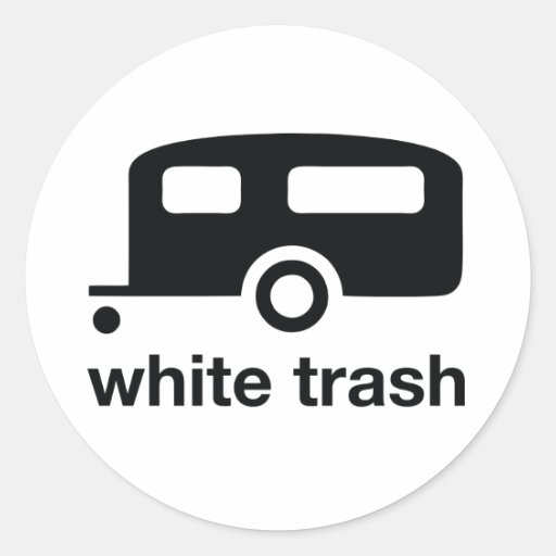 White Trashanhängerikone - Wohnwagensiedlung Sticker