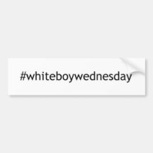#whiteboywednesday Autoaufkleber