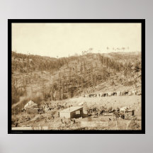Whitewood Schlucht u. Furt u. Jones Eisenbahn Sd 1 Posterdruck