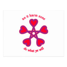 Wicca Hexen witches an it harm none do what ye wil Postkarten