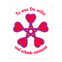 Wicca Hexen witches Tu was Du willst Postkarte