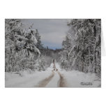 Wicklungs-Winter-Straße Grußkarte