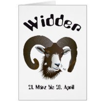 Widder - Sternzeichen Karte