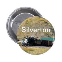 Wieder hergestellte Lokomotive 315 in Silverton Anstecknadelbuttons
