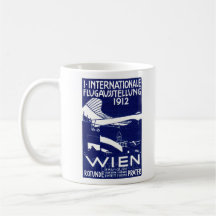 Wien-Flugschau-Plakat 1912 Kaffee Tasse