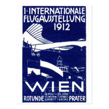 Wien-Flugschau-Plakat 1912 Postkarten