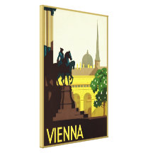 Wien ~ Vintage österreichische Reise Leinwanddrucke