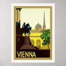 Wien ~ Vintage österreichische Reise Posterdruck