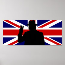 Wiinston Churchill Briten Bulldogge Plakatdrucke