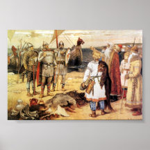 Wikinger auf dem Ufer Plakatdrucke