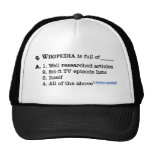 Wikipedia ist voll trucker cap