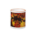 Wild - bernsteinfarbiges u. orange Lebewesen Kaffee Tassen