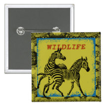 WILD LEBENDE TIERE Knopf Anstecknadelbuttons