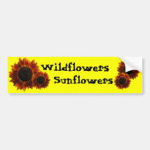 Wildblume-Sonnenblumen Autoaufkleber