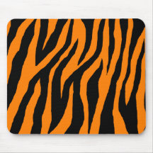 Wilde Orange u. schwarzer Zebra Mauspad