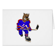 Wilder Eber-Hockey-Spieler Karte