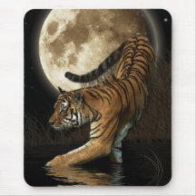WILDER TIGER u. MOND Mousepad