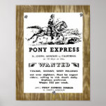 Wilder WestPony Express-Reiter-Plakat-Druck