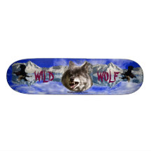 WILDER WOLF u. EAGLE Tier-Liebhaber Skateboard Individuelle Decks