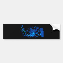 Wildes Blau Auto Sticker