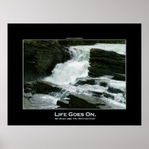 Wildes Fluss-u. Wasserfall-motivierend Foto-Plakat