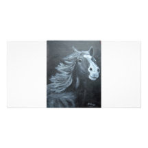 wildes Pferd Foto Grußkarte