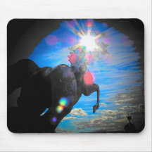 Wildes Pferdemonument Mousepad