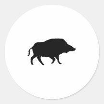 Wildschwein Runder Sticker