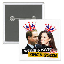 Willen u. Kate für König-u. Königin-königlichen Ho Anstecknadelbuttons