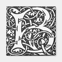 William Morris-Buchstabe B - Magnet Kühlschrankmagnete