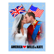 William- u. Kate- - Amerika-Postkarte