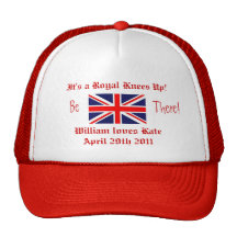 William und Kate-Königliche Hochzeit/britische Fla Truckerkappe