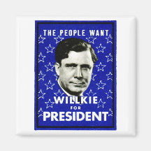 WIllkie 1940 für Präsidenten Magnete
