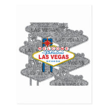 Willkommen nach fabelhaftes Las Vegas Postkarte
